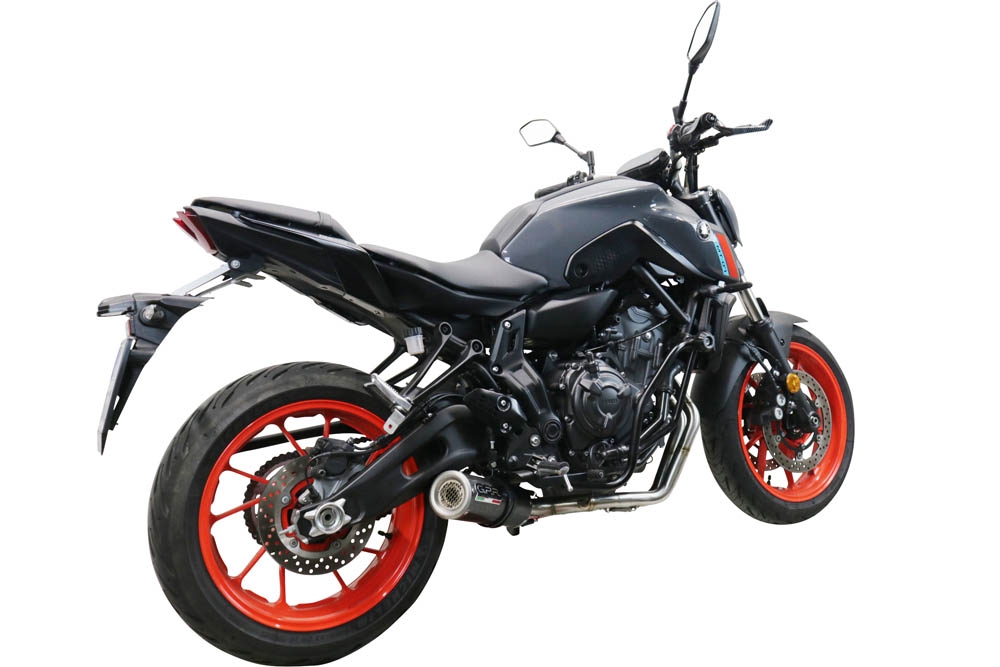 Escape compatível com Yamaha Mt-07 2021-2024, M3 Poppy , Escape completo, não legal para países da UE, com db killer removível 
