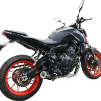 Escape compatível com Yamaha Mt-07 2021-2024, M3 Poppy , Escape completo, não legal para países da UE, com db killer removível 