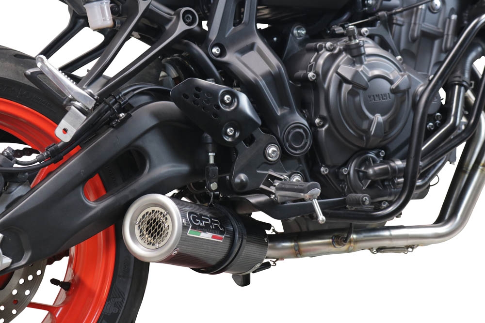 Escape compatível com Yamaha Mt-07 2021-2024, M3 Poppy , Escape completo, não legal para países da UE, com db killer removível 