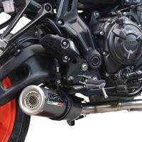 Escape compatível com Yamaha Mt-07 2021-2024, M3 Poppy , Escape completo, não legal para países da UE, com db killer removível 