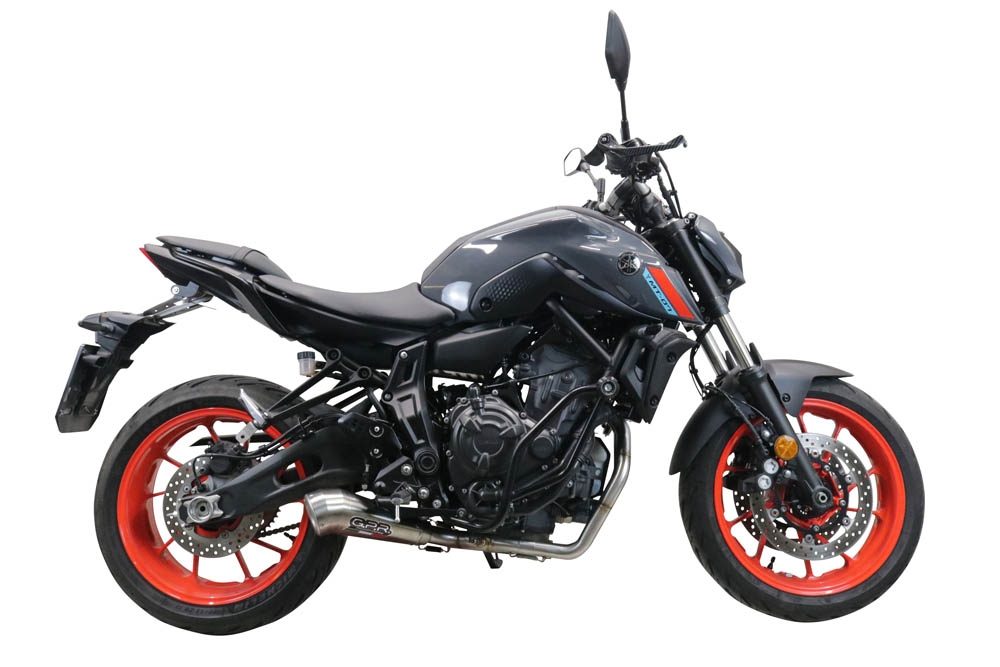 Escape compatível com Yamaha Mt-07 2021-2024, Powercone Evo, Escape completo, não legal para países da UE, com db killer removível 