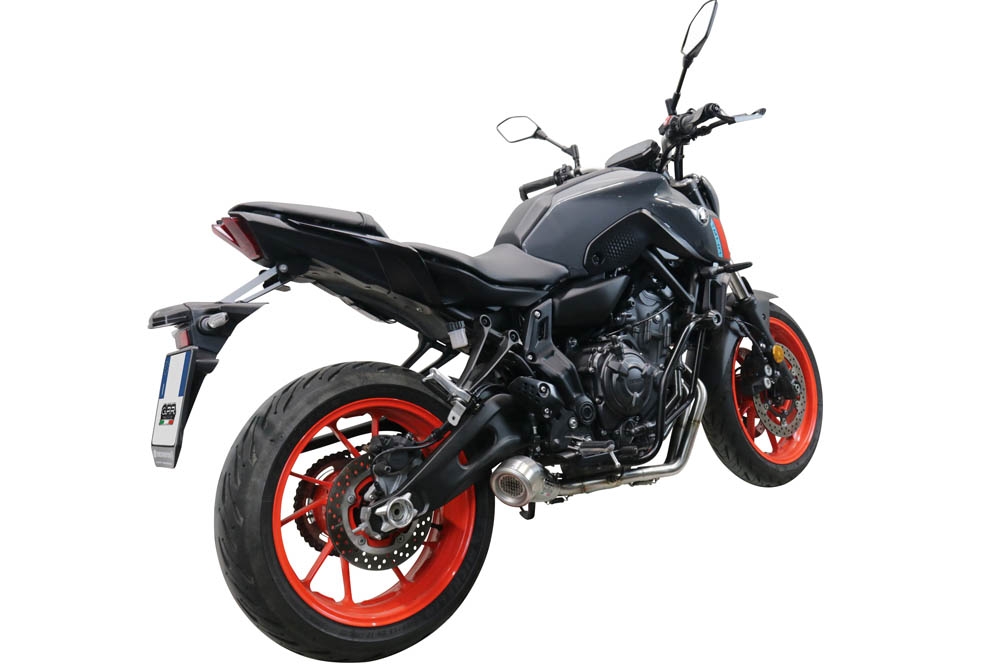 Escape compatível com Yamaha Mt-07 2021-2024, Powercone Evo, Escape completo, não legal para países da UE, com db killer removível 
