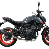 GPR escape compatível com  Yamaha Mt-07  2021-2024, Furore Evo4 Poppy, Sistema homologado com catalisador linha completa, silencioso mais coletor 