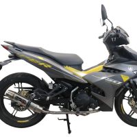 Escape compatível com Yamaha Sniper 150 2021-2022, Deeptone Inox, Escape racing linha completa, silencioso mais coletor com dbkiller, não homologado 