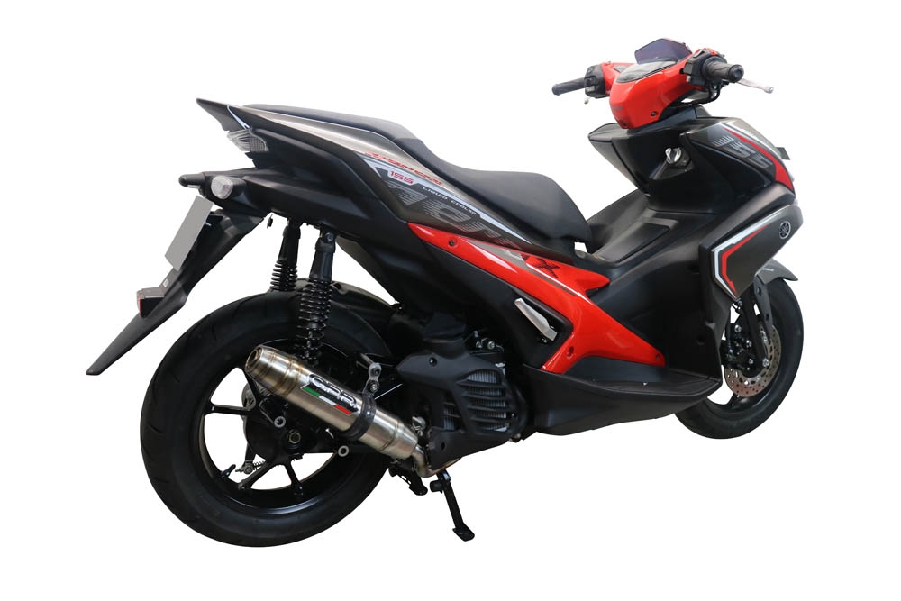 Escape compatível com Yamaha Aerox 155 2021-2022, Deeptone Inox, Escape racing linha completa, silencioso mais coletor com dbkiller, não homologado 