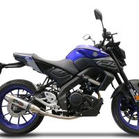 Escape compatível com Yamaha Mt 125 2021-2025, Deeptone Inox, Escape completo, não legal para países da UE, com db killer removível 