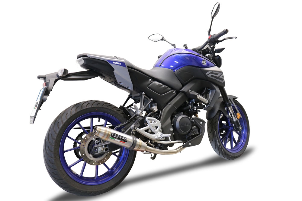 Escape compatível com Yamaha Mt 125 2021-2025, Deeptone Inox, Escape completo, não legal para países da UE, com db killer removível 