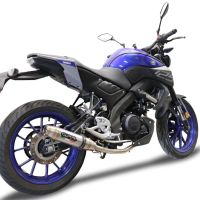 Escape compatível com Yamaha Mt 125 2021-2025, Deeptone Inox, Escape completo, não legal para países da UE, com db killer removível 