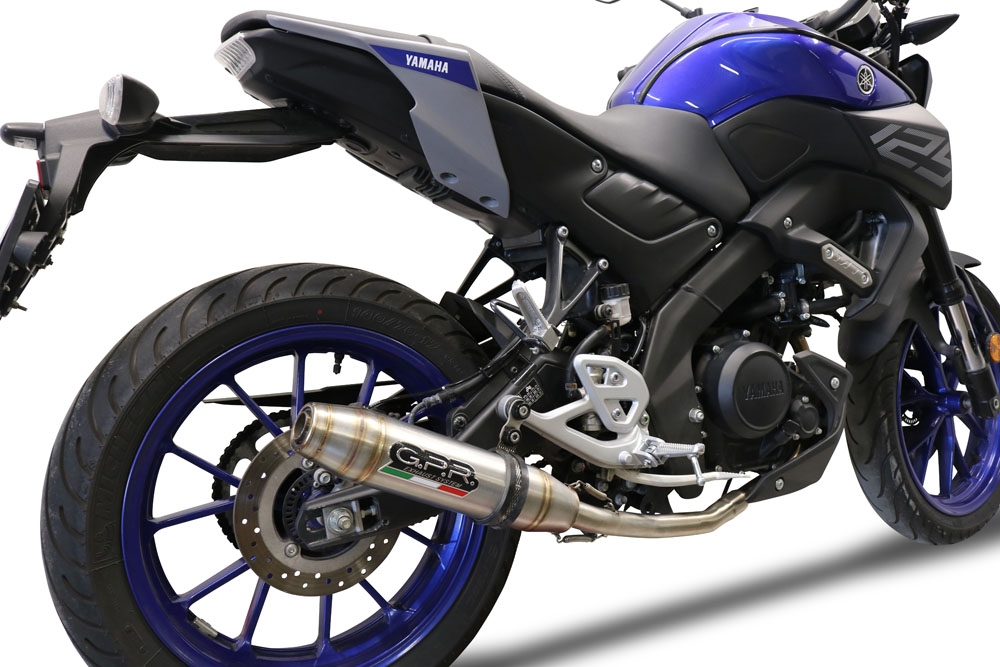 Escape compatível com Yamaha Mt 125 2021-2025, Deeptone Inox, Escape completo, não legal para países da UE, com db killer removível 