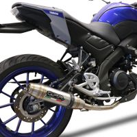 Escape compatível com Yamaha Mt 125 2021-2025, Deeptone Inox, Escape completo, não legal para países da UE, com db killer removível 