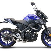 GPR escape compatível com  Yamaha Mt 125 2020-2020, Furore Evo4 Nero, Sistema homologado com catalisador linha completa, silencioso mais coletor 