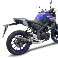 GPR escape compatível com  Yamaha Mt 125 2020-2020, Furore Evo4 Nero, Sistema homologado com catalisador linha completa, silencioso mais coletor 