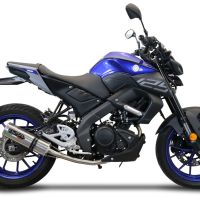 Escape compatível com Yamaha Mt 125 2020-2020, M3 Inox , Escape completo, não legal para países da UE, com db killer removível 