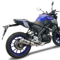 Escape compatível com Yamaha Mt 125 2020-2020, M3 Inox , Escape completo, não legal para países da UE, com db killer removível 