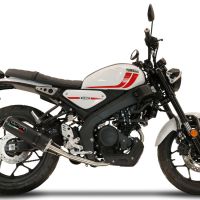 Escape compatível com Yamaha XSR 125 2021-2025, M3 Black Titanium, Escape completo, não legal para países da UE, com db killer removível 