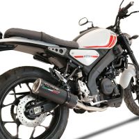 Escape compatível com Yamaha XSR 125 2021-2025, M3 Black Titanium, Escape completo, não legal para países da UE, com db killer removível 