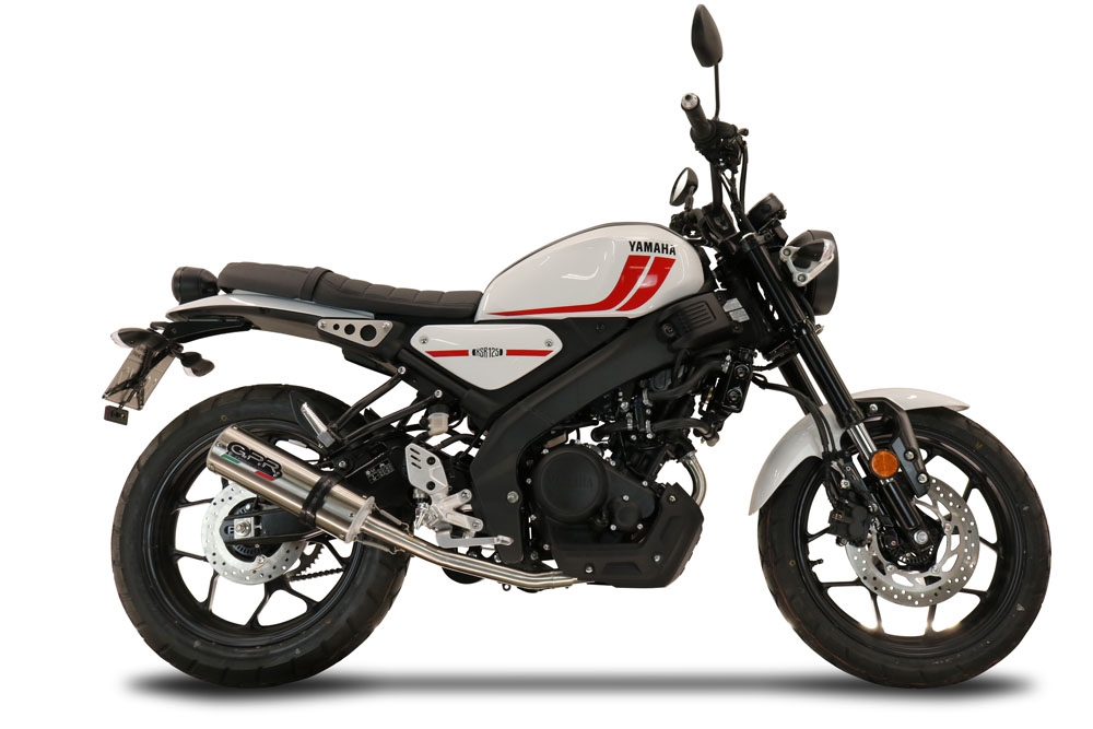 Escape compatível com Yamaha XSR 125 2021-2025, M3 Inox , Escape completo, não legal para países da UE, com db killer removível 