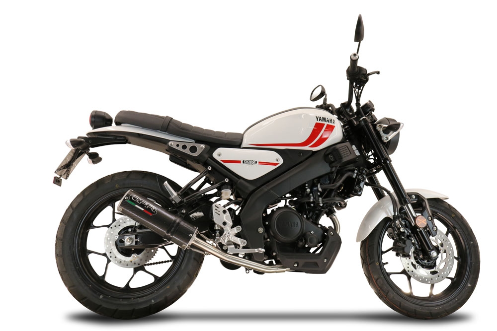 Escape compatível com Yamaha XSR 125 2021-2025, M3 Poppy , Escape completo, não legal para países da UE, com db killer removível 