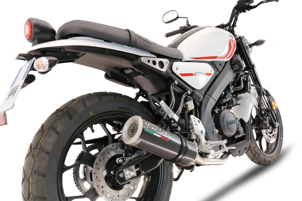 Escape compatível com Yamaha XSR 125 2021-2025, M3 Poppy , Escape completo, não legal para países da UE, com db killer removível 