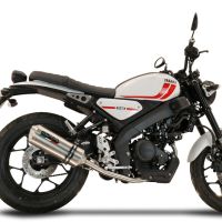 Escape compatível com Yamaha XSR 125 2021-2025, Satinox , Escape completo, não legal para países da UE, com db killer removível 