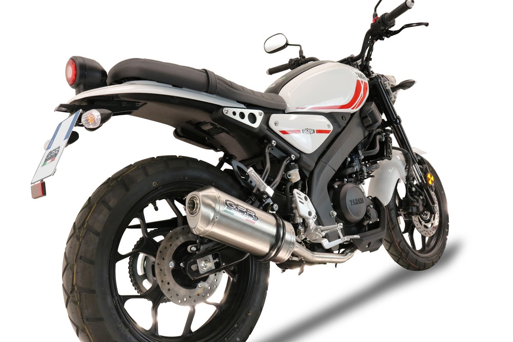 Escape compatível com Yamaha XSR 125 2021-2025, Satinox , Escape completo, não legal para países da UE, com db killer removível 