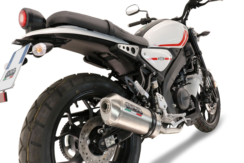 Escape compatível com Yamaha XSR 125 2021-2025, Satinox , Escape completo, não legal para países da UE, com db killer removível 