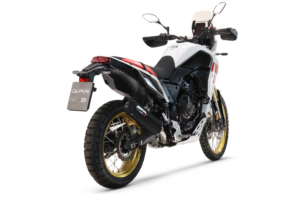 Escape compatível com Yamaha Tenere 700 2019-2020, Furore Evo4 Nero, Escape legal, homologado, silenciador com db killer removível e tubo de ligação específico 