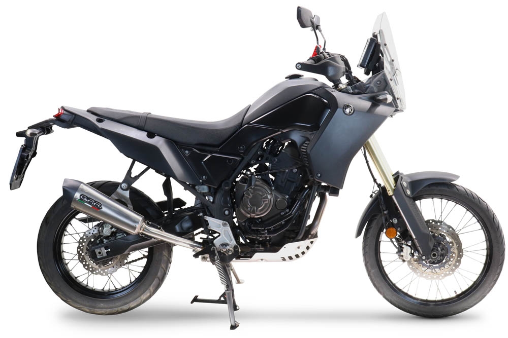 GPR escape compatível com  Yamaha Tenere 700 2019-2020, New Grand Prix Evo Titanium, Escape legal, homologado, silenciador com db killer removível e tubo de ligação específico 