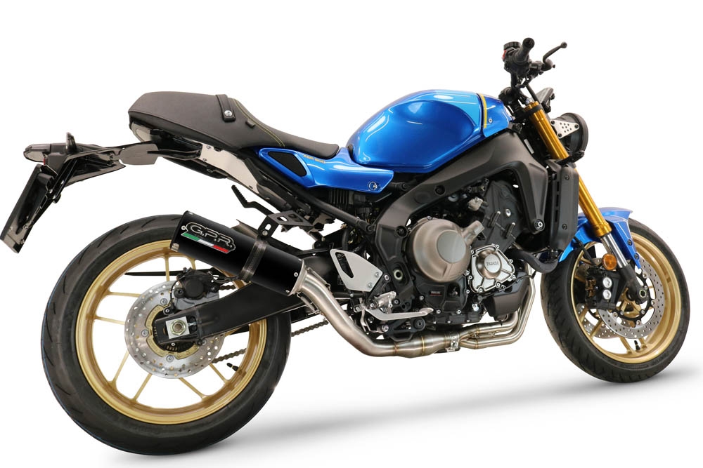 Escape compatível com Yamaha XSR900 2022-2024, M3 Black Titanium, Escape completo, não legal para países da UE, com db killer removível 