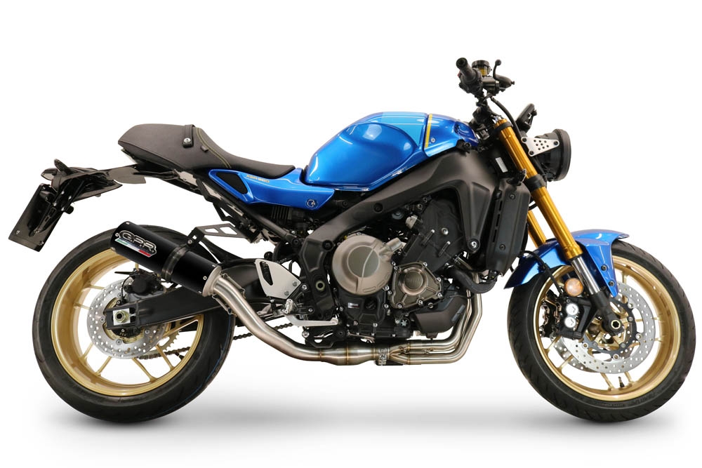 Escape compatível com Yamaha XSR900 2022-2024, M3 Black Titanium, Escape completo, não legal para países da UE, com db killer removível 