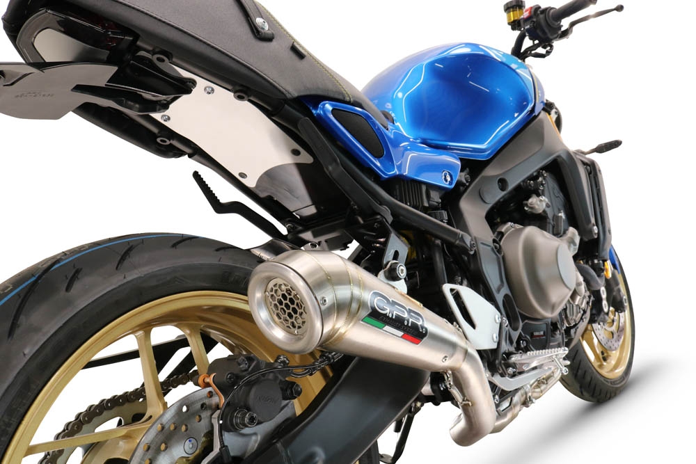 Escape compatível com Yamaha XSR900 2022-2024, Powercone Evo, Escape completo, não legal para países da UE, com db killer removível 