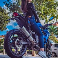 Escape compatível com Kawasaki Z 125 2019-2020, M3 Inox , Sistema racing Silencioso com tubo de ligação 