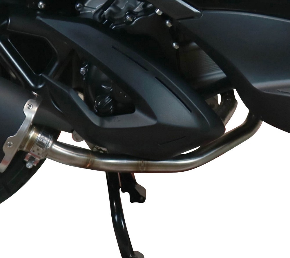 Escape compatível com Zontes M 310 2021-2024, Evo4 Road Inox, Escape completo, não legal para países da UE, com db killer removível 