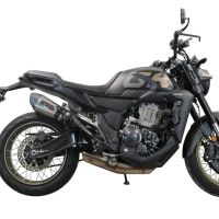 GPR escape compatível com  Zontes 350 T1 ADV 2022-2024, New Grand Prix Evo Titanium, Escape legal, homologado, silenciador com db killer removível e tubo de ligação específico 