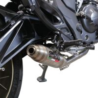 Escape compatível com Zontes 350 GK 2022-2024, Deeptone Inox, Escape completo, não legal para países da UE, com db killer removível 