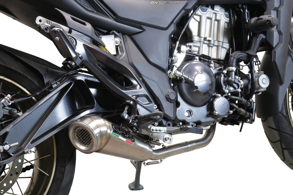 Escape compatível com Zontes 350 T1 ADV 2022-2024, Powercone Evo, Escape completo, não legal para países da UE, com db killer removível 