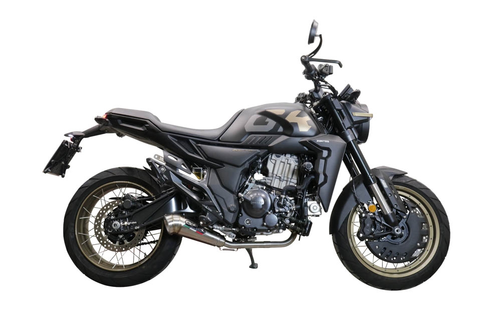 Escape compatível com Zontes 350 T1 ADV 2022-2024, Powercone Evo, Escape completo, não legal para países da UE, com db killer removível 