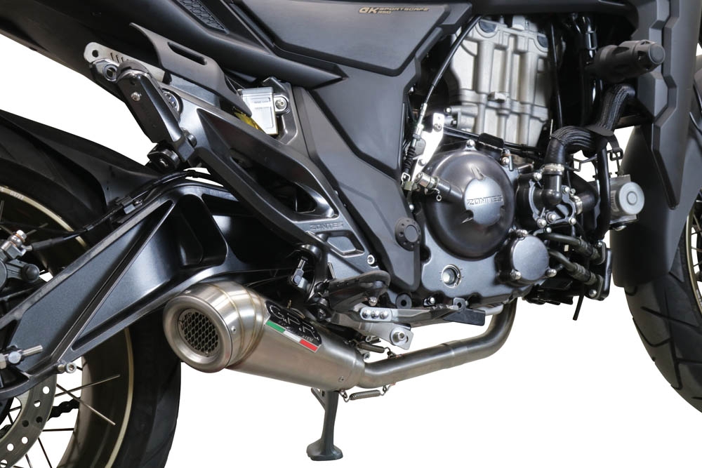 Escape compatível com Zontes 350 T1 ADV 2022-2024, Powercone Evo, Escape completo, não legal para países da UE, com db killer removível 