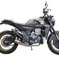 Escape compatível com Zontes 350 T2 ADV 2022-2024, Ultracone, Escape completo, não legal para países da UE, com db killer removível 