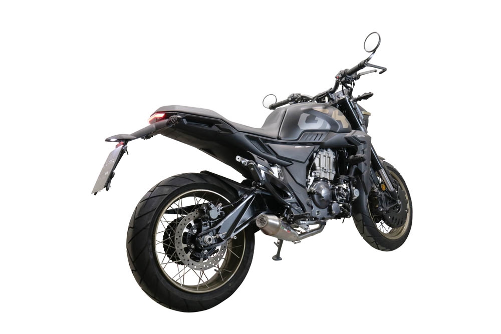 Escape compatível com Zontes 350 T2 ADV 2022-2024, Ultracone, Escape completo, não legal para países da UE, com db killer removível 