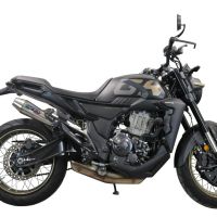 Escape compatível com Zontes 350 GK 2022-2024, Ultracone, Escape legal, homologado, silenciador com db killer removível e tubo de ligação específico 
