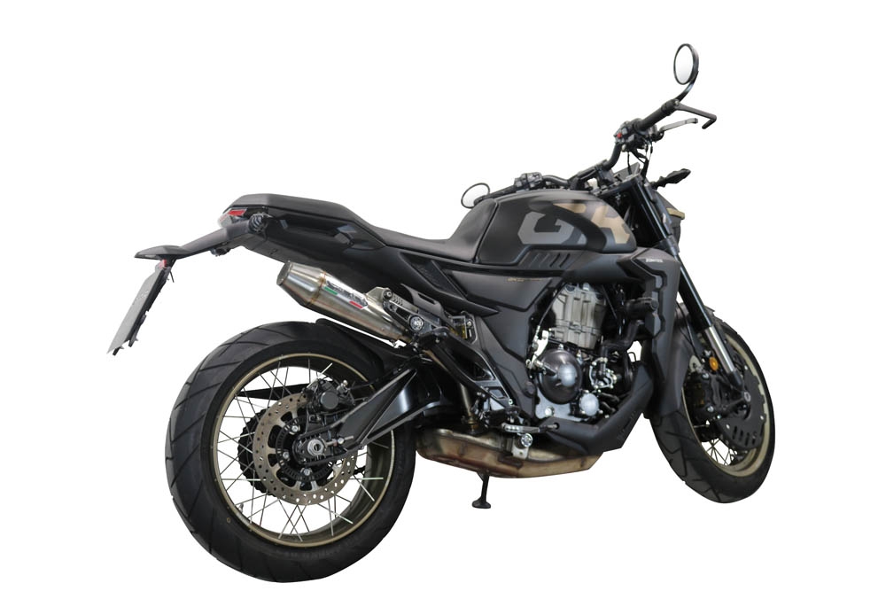 Escape compatível com Zontes 350 GK 2022-2024, Ultracone, Escape legal, homologado, silenciador com db killer removível e tubo de ligação específico 