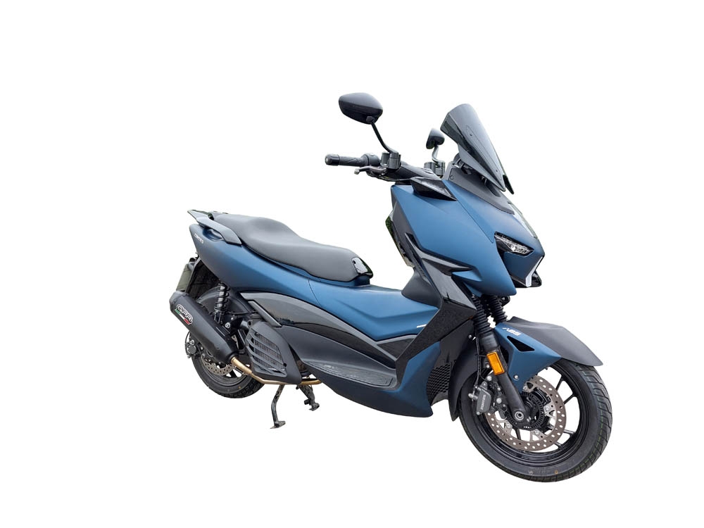 Escape compatível com Zontes M 125 2022-2024, Pentaroad Black, Escape completo, não legal para países da UE, com db killer removível 