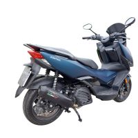 Escape compatível com Zontes M 125 2022-2024, Pentaroad Black, Escape completo, não legal para países da UE, com db killer removível 