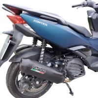 Escape compatível com Zontes M 125 2022-2024, Pentaroad Black, Escape completo, não legal para países da UE, com db killer removível 