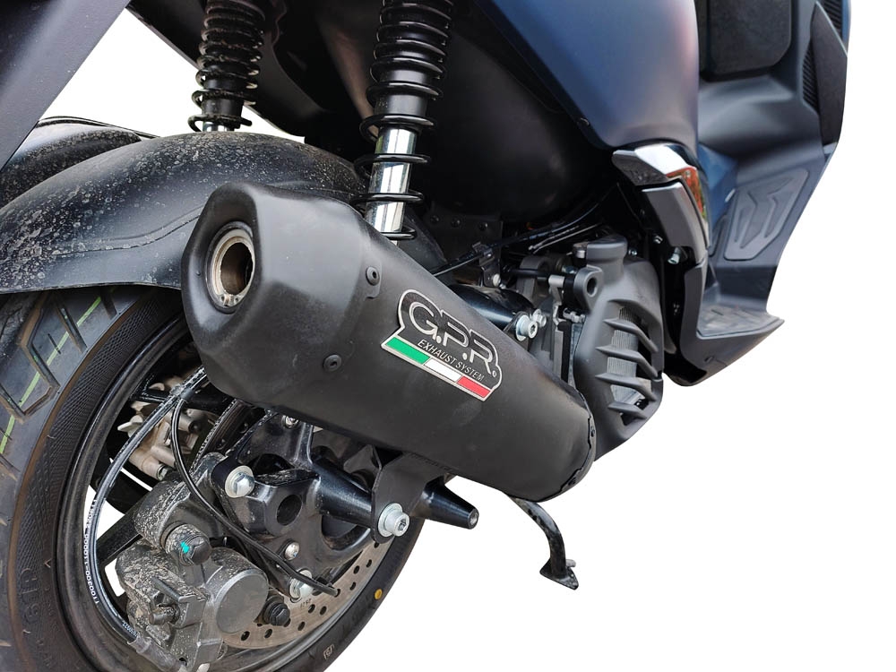 Escape compatível com Zontes M 125 2022-2024, Pentaroad Black, Escape completo, não legal para países da UE, com db killer removível 
