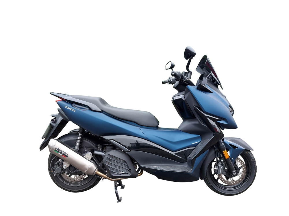 GPR escape compatível com  Zontes M 125 2022-2024, Pentaroad Inox, Sistema homologado com catalisador linha completa, silencioso mais coletor 