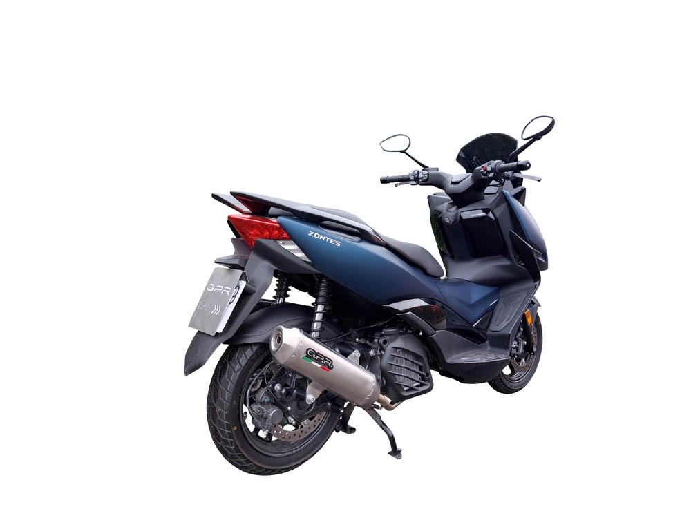 GPR escape compatível com  Zontes M 125 2022-2024, Pentaroad Inox, Sistema homologado com catalisador linha completa, silencioso mais coletor 