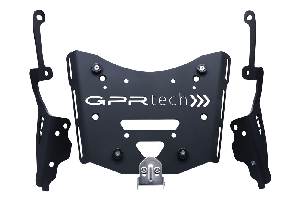 Top case maletas GPR TECH compatível com Zontes E 350 2023/2024 Top Case Alpi-Tech em alumínio, com porta-bagagens específico em alumínio cor preto com placa específica incluída Capacidade Litros 35