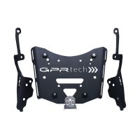 Porta-malas GPR TECH compatível com Zontes E 350 2023/2024 Rack traseiro específico Top Case ALPITECH 35 - 45 - 55 LT Rack traseiro específico, aço inox com 4 pontos de ancoragem